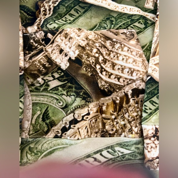 SUPREME DOLLAR BILLS RARE HOODIE SIZE MEDIUM EUC - Picture 2 of 12